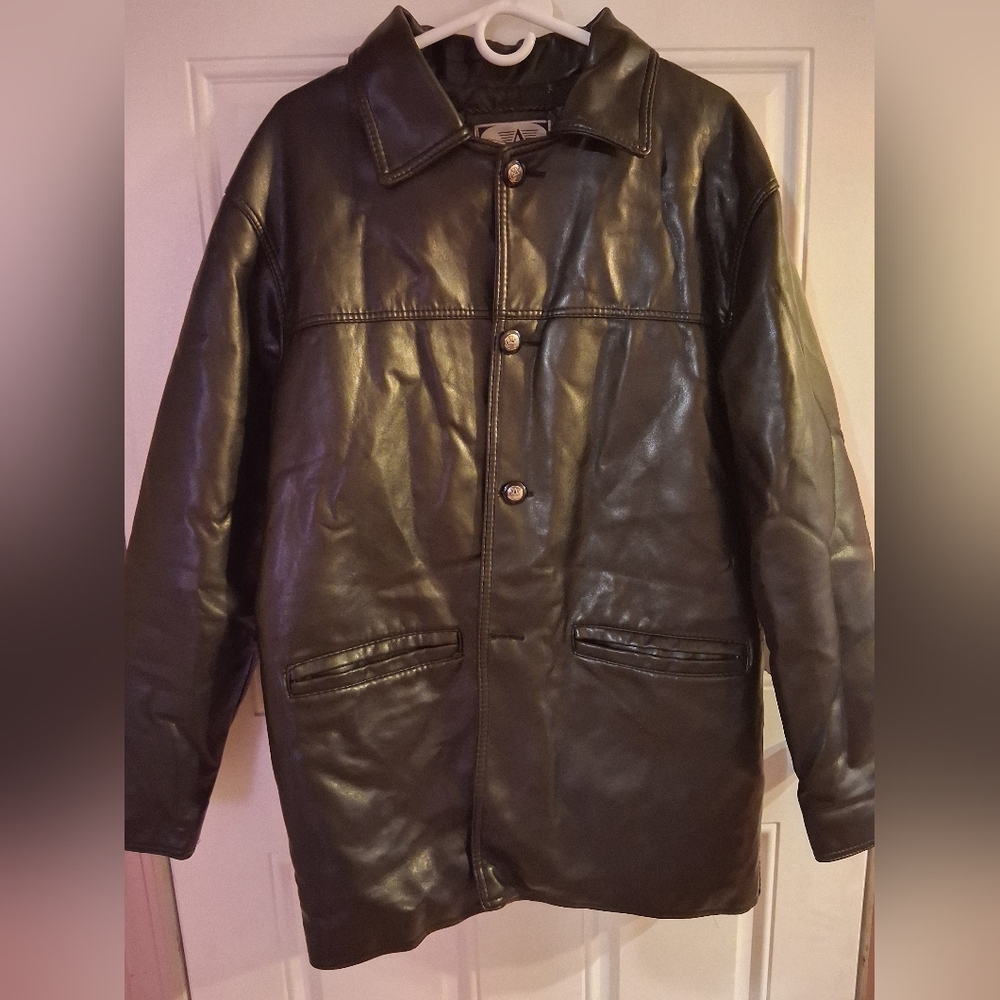 A Collezioni Black Leather Jacket